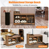Comfy Changing Shoe Bench Shoe Cabinet with 1 Storage Drawer-Brown
