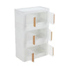 Large Size 3pcs Foldable Storage Stackable Box Home Clothes Organizer Cabinet