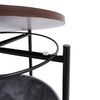 End Table with Fabric Storage Basket Side Tables Small Bedside Table Nightstand