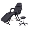 Beauty Bed Adjustable Massage Table Spa Salon Bed Lash Tattoo Recliner w/Stool