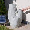 Solar Power LED Lit White Serenity Cascade Outdoor Garden Water Fountain Feature