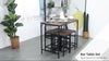 Industrial Rectangular Dining Table Set with 4 Stools for Dining Room, Kitchen,