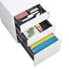 Office Mobile Filing Cabinet Metal Cupboard Drawer Unit on 5 Castors 3 Drawers