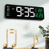 16" LED Digital Wall Clock Alarm Clock Temperature Date Display Large Home Decor