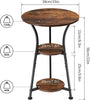 Round Side Table 3-Tier Coffee End Table Nightstand Small Shelf Rack Living Room