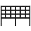 Sufrk Bed Headboard Black 145.5x4x100 Solid Wood Pine,Bed Headboard In Y1Z4