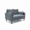 2 Seater faux leather/Linen Fabric Love Seat Sofa Armchair with Footstool Couch