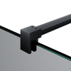 Black Walk In Shower Enclosure Screen Wet Room 8mm NANO Dark Grey Glass Cubicle