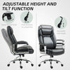 Ergonomic Office Chair Heavy Duty Faux Leather Adjustable Height Tilt Home Black