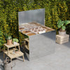 Lockable Outdoor Storage Box Garden Patio Galvanized Chest Lid Animal Feed Bins