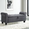 Chesterfield Ottoman Bed End Bench Armed Storage Box Linen Padded Window Seat