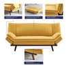 3 Seater Yellow Velvet Sofa Bed - Mondaine