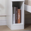 Slim Tall Bedside Table Cabinet with Drawer & Storage Space for Bedroom