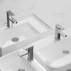 Basin Sink Mixer Tap Cloakroom Square Tall Waterfall Tap Chrome Faucets Bathroom