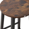 3 Space Saving Industrial Kitchen Bar Table Stool Set Breakfast Dining Chair Set