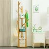 Clothes Coat Hat Rack Tree Stand Shelf Wooden Hanger Organizer 3 Layer 10 Hooks