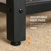 HOMCOM 2-Tier Wooden Coffee Table Retro Industrial Style Side Desk Living Room