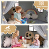 3-4 Kids Large Play Tent House Kids Play Tent w/Star Lights-Grey