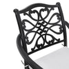 4x Vintage Garden Chairs Metal Bistro Patio Cast Aluminum Dining Chair with Pads