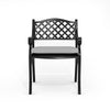 Black Cast Aluminium Elizabeth Round Table Garden Dining Table Chair Bistro Set