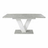Grey White Dining Kitchen Table Extending 120 160cm V Leg Concrete 6 8 Masy
