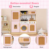 Toddler Play Kitchen Set Pretend Play Kitchen-Pink
