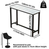 1.2m Modern Bar Table Kitchen Counter Breakfast Table Pub Cafe Dining High Table