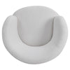 Swivel Tub Chair Barrel Chair Occasional Armchair Teddy Velvet Accent Sofa White
