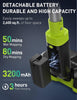 BIUBLE Cordless Electric Mop, Dual Spin Floor Cleaning Mop with LED