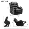 Electric Lift Recliner Chair Heat Vibration Upholstered Massage Overstuffed