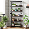 5-Tier Tall Bookshelf, 180cm Open Bookcase Floor Standing Display Shelving Unit