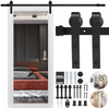 5FT Sliding Wood Barn Door Track System Kit Hardware Set Stainless Steel 2024