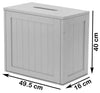 Wooden Slimline Shaker Unit Multi purpose Bathroom Toilet Roll Storage Tidy Box