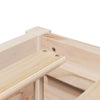 Bed Frame 140x190 Solid Wood Pine K6Y8