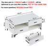 White High Gloss Coffee Table 4 Drawers Rectangular Living Room Modern