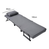 Single Folding Sofa Bed 2 Position Convertible Sleeper Armchair Chair w/ Pillow