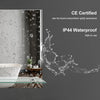 Frameless Bathroom Mirror with Glass Shelf Large Hanging Wall Rectangle Vanity