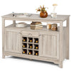Drink Bar Cabinet Modern Sideboard Wine Rack Cupboard Bottle Storage Unit Grey