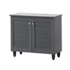 Shoe Rack Shoes Storage Cabinet Wooden Stand Copboard Unit Organiser 2 Doors