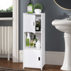 Waterproof Bathroom Storage Cabinet Free Standing Cabinet Organizer Unit White