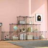 12 Cube Storage Shelf Rack DIY Wire Grid Bookcase Display Cabinet Organiser