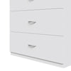 2 Door Wardrobe Double Wardrobe with 3 Drawers Storage Closet with Hanging Rail