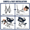 Portable Hammock Camping Rocking Chair Folding Swinging Chair w/ Footrest