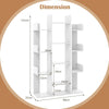 Display Cube Shelf Tall Bookcase Storage Organizer w/13 Open Shelves White