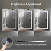 LED Bathroom Mirror Cabinet with Lights Touch Switch 3 Colors LED with Storage