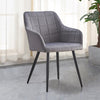 2 X Grey Velvet Dining Chairs Metal Legs Armchair Office Chairs Lounge Kitchen