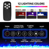 Home TV Stand 178cm Unit Cabinet w/ Electric Fireplace & 12 Colour LED Light