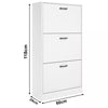 3 Drawer Shoe Cabinet Storage Cupboard Unit Shoe Rack Wooden Stand Organiser