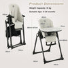 4-in-1 Baby High Chair Toddler Dining Chair w/ Wheels-Grey