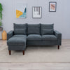 3 Seater with Ottoman Upholstered Sofa Couch Linen Fabric Loveseat Living Room